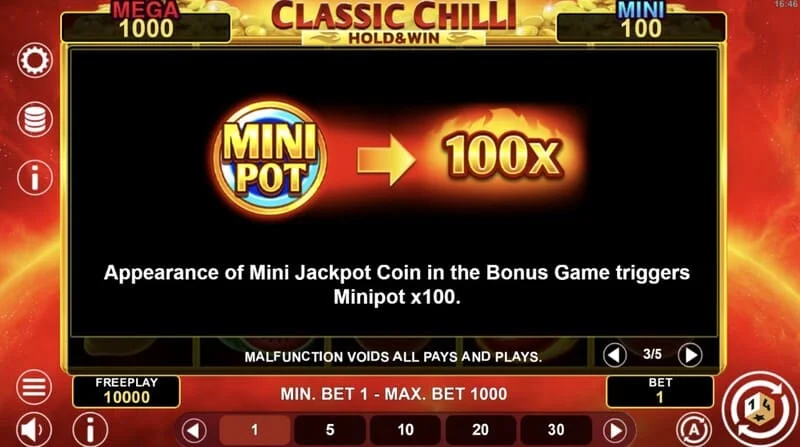Classic Chilli Hold & Win – Hold & Win-runde starter